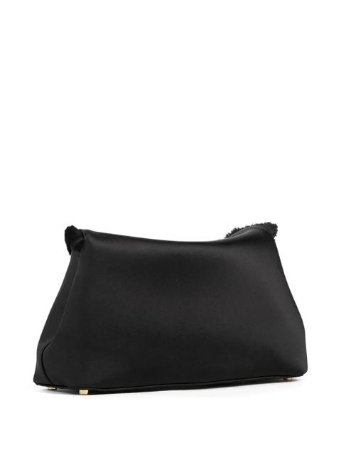 TOTEME mini T-lock frayed clutch bag - Black - zdjęcie produktu nr 2