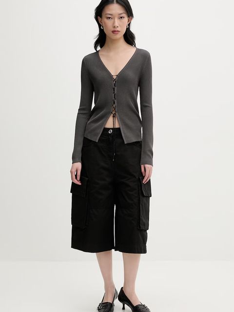 Miss Sixty kardigan damski z dodatkiem jedwabiu - zdjęcie produktu nr 1