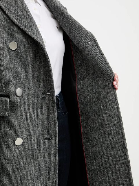 MAX&Co. płaszcz z dodatkiem wełny kolor szary 2526016034200