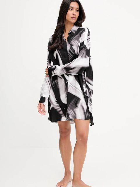 Dkny koszula nocna damska kolor czarny YI30070 - zdjęcie produktu nr 2