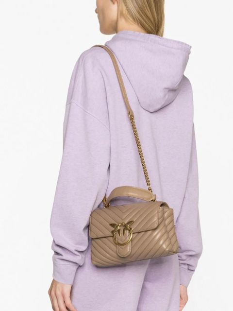 PINKO Mini Lady Love quilted leather shoulder bag - Brown