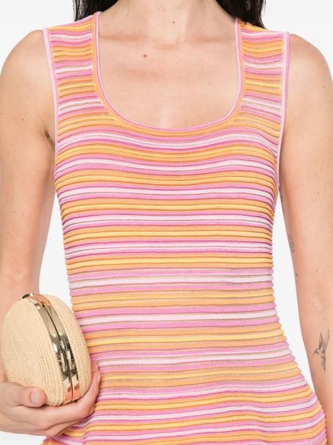 Simkhai striped mini dress - Pink