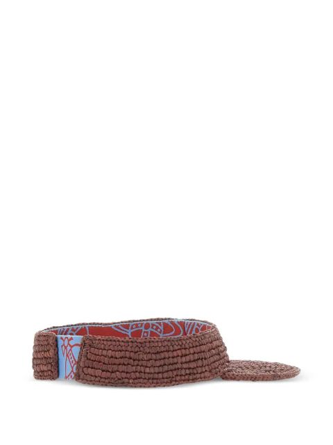 Vivienne Westwood Orb woven raffia visor - Brown - zdjęcie produktu nr 2