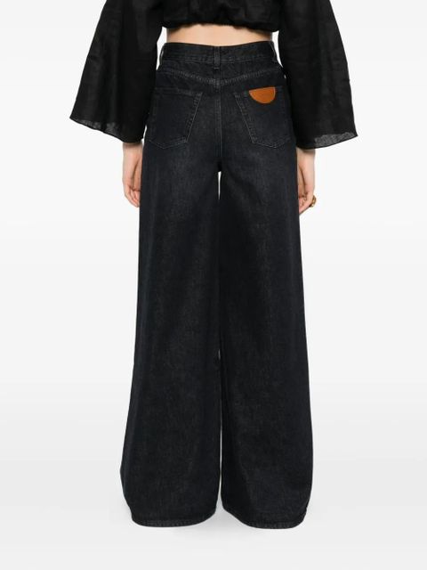Chloé buttoned wide-leg jeans - Black