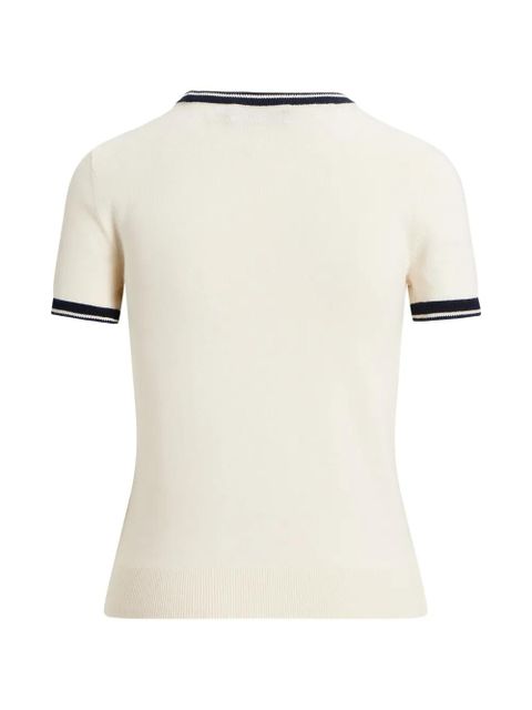 Lauren Ralph Lauren striped-trim top - Neutrals - zdjęcie produktu nr 2