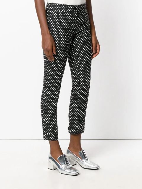 ETRO polka-dot cropped trousers - Black