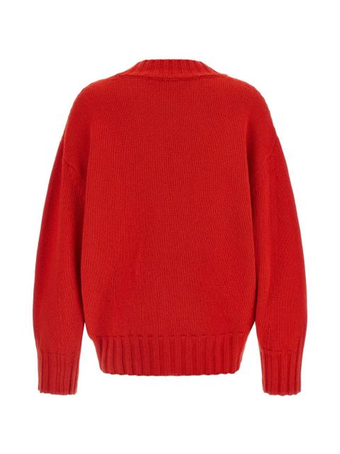 The Attico logo asymmetrical hem knitwear - Red - zdjęcie produktu nr 2