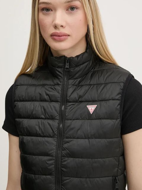 Guess Jeans bezrękawnik damski kolor czarny przejściowy W5RN55 WHAB2 - zdjęcie produktu nr 2