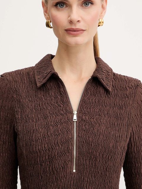 Marella sukienka kolor brązowy maxi dopasowana 2523626014200