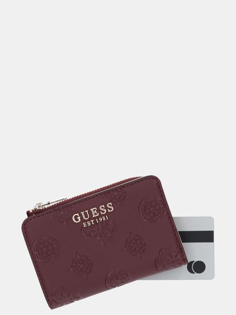 Guess portfel LAUREL damski kolor bordowy SWPD74 59156