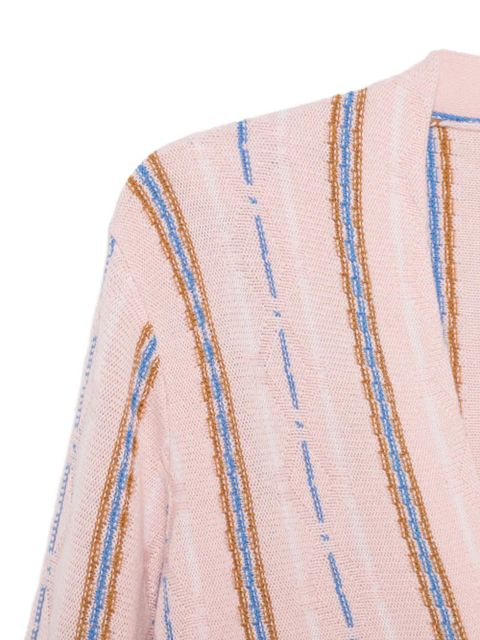 Guest In Residence Baja striped buttoned cardigan - Pink
