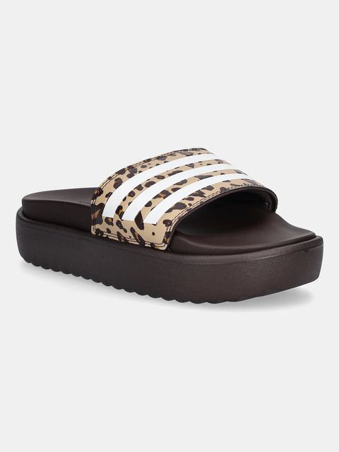 adidas klapki Adilette Platform damskie kolor brązowy na platformie JR9234 - zdjęcie produktu nr 1