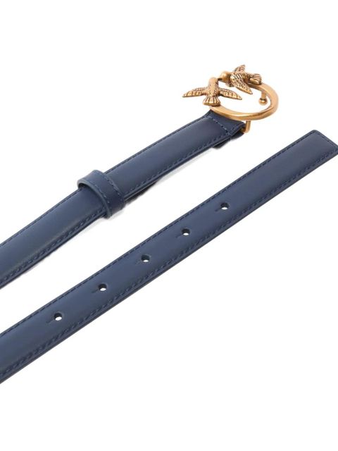 PINKO Love Berry buckle leather belt - Blue