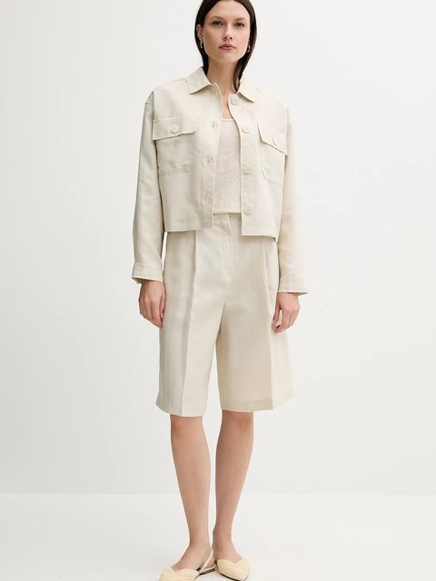 United Colors of Benetton kurtka z domieszką lnu - zdjęcie produktu nr 2