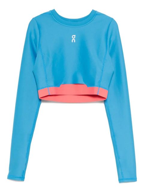 On Running train long-sleeves crop top - Blue - zdjęcie produktu nr 1