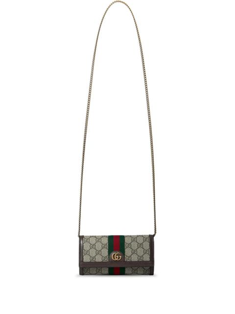 Gucci GG canvas chain wallet - Brown - zdjęcie produktu nr 1
