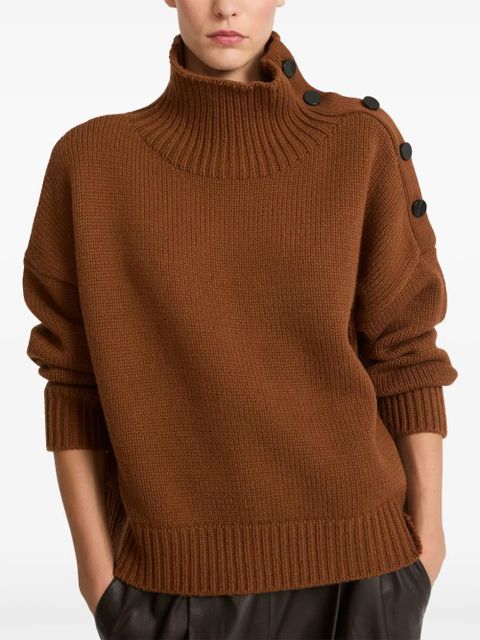 Yves Salomon oversized knit jumper - Brown