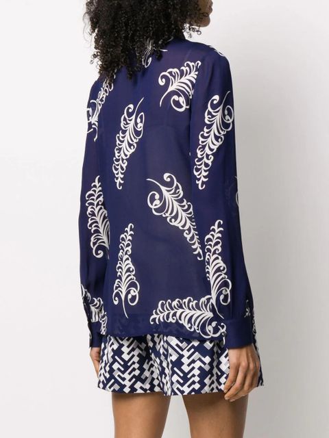 Prada sablé crêpe shirt - Blue