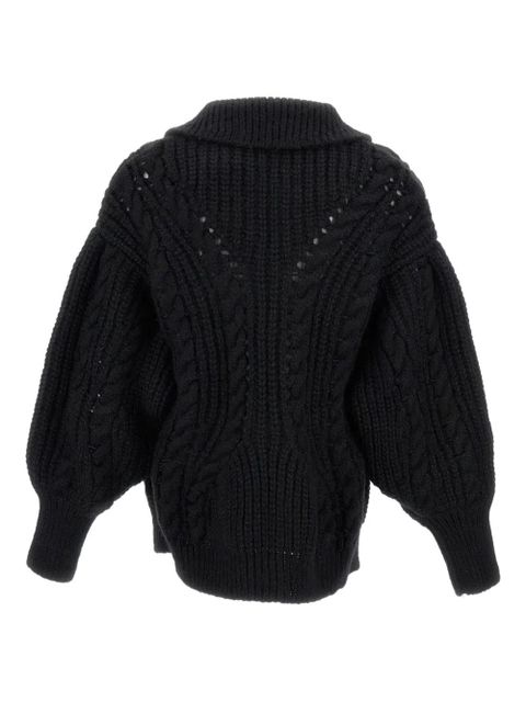 Simone Rocha cable-knit embellished cardigan - Black - zdjęcie produktu nr 2