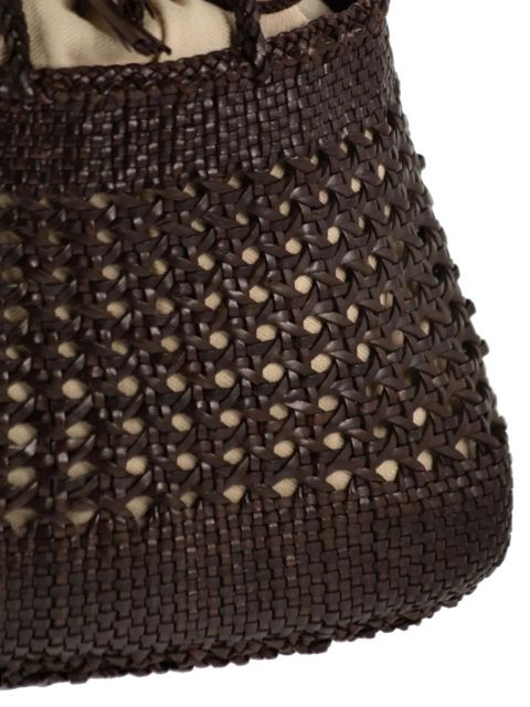 DRAGON DIFFUSION Santa Cano braided tote bag - Brown