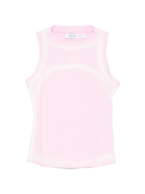 Off-White Spray- Off-Stamp ribbed tank top - Pink - zdjęcie produktu nr 1
