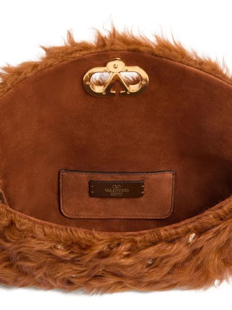 Valentino Garavani DeVain soft small shoulder bag - Brown