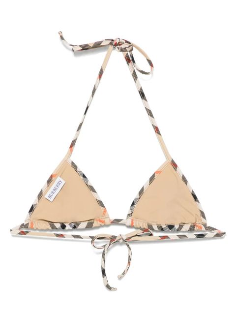 Burberry Check bikini top - Neutrals - zdjęcie produktu nr 2
