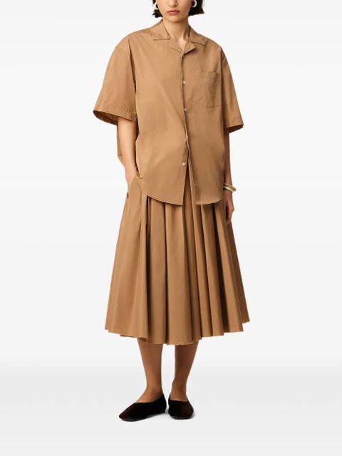 AMI Paris Corolla Taffetas midi skirt - Brown - zdjęcie produktu nr 2