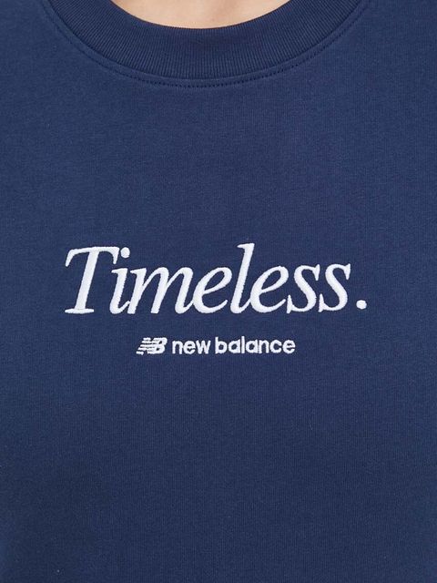 New Balance t-shirt bawełniany kolor granatowy