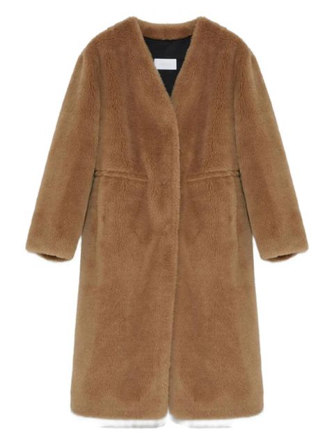Yves Salomon pocket wool coat - Brown