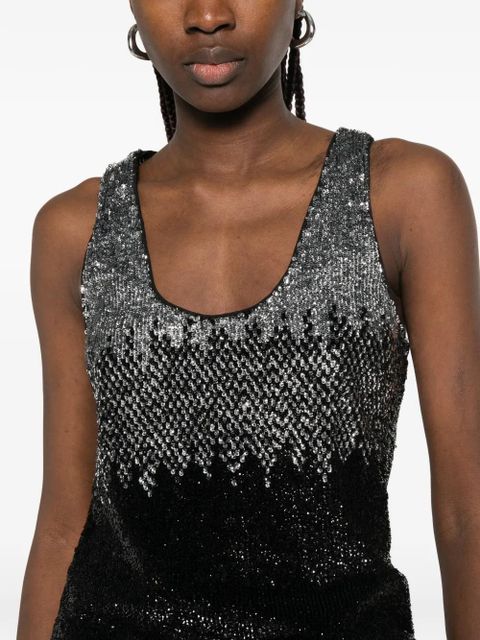 PINKO Dinko sequinned top - Black