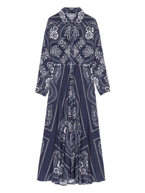 Maje bandana-print dress - Blue - zdjęcie produktu nr 1