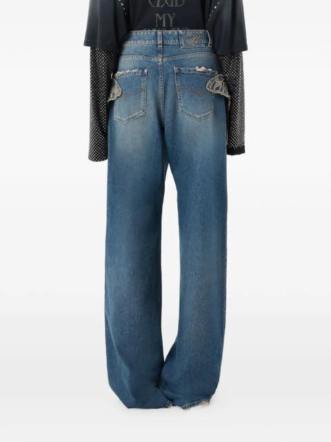 Blumarine butterfly jeans - Blue