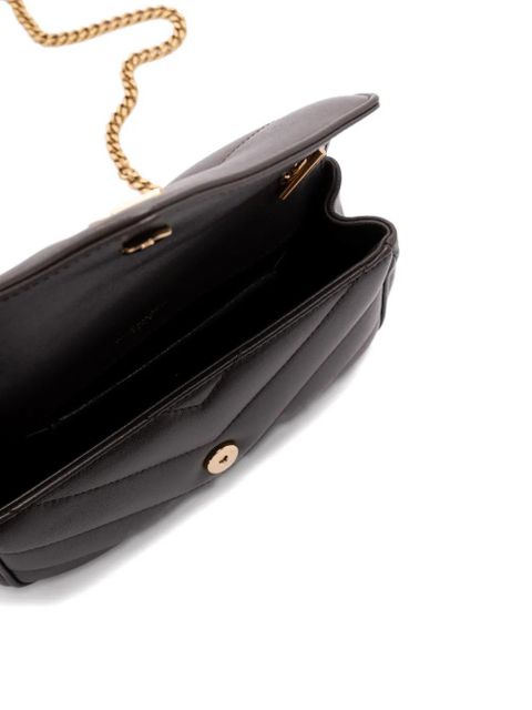 Saint Laurent mini Loulou cross body bag - Brown