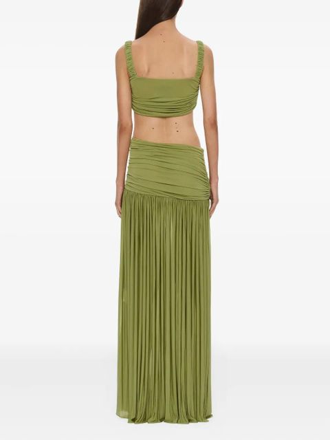 Christopher Esber Orion Separation cut-out ruched gown - Green