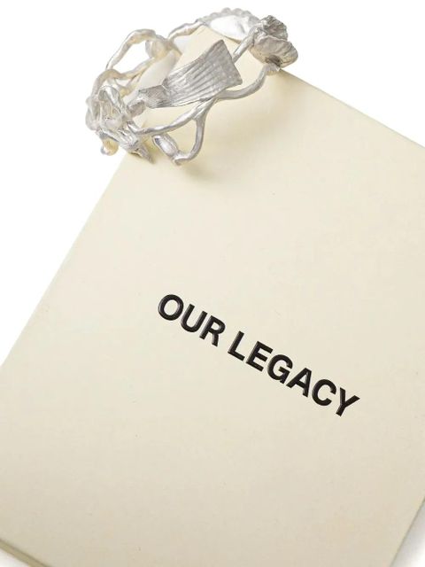OUR LEGACY organic-form cuff bracelet - Silver