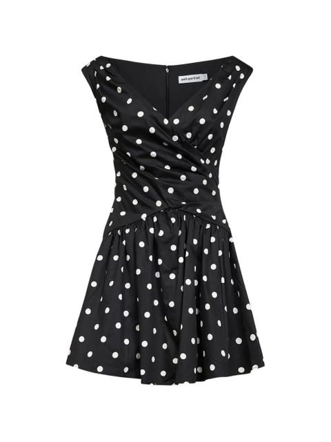 Self-Portrait polka-dot midi dress - Black - zdjęcie produktu nr 2
