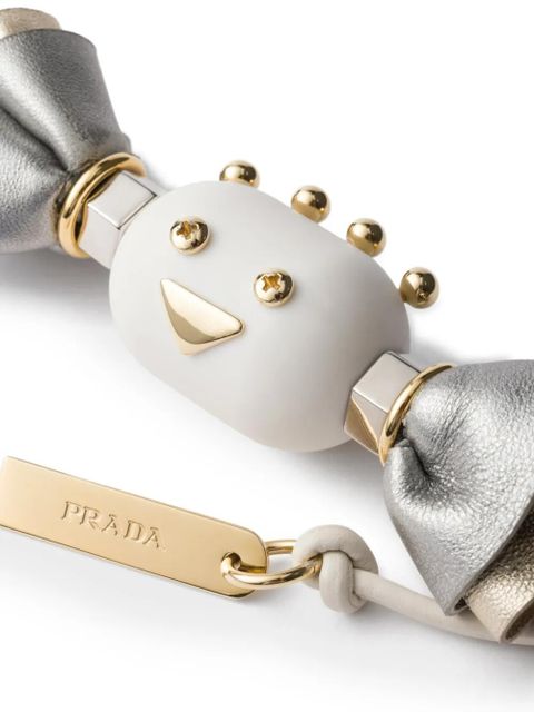 Prada snap hook bow charm keyring - White - zdjęcie produktu nr 2