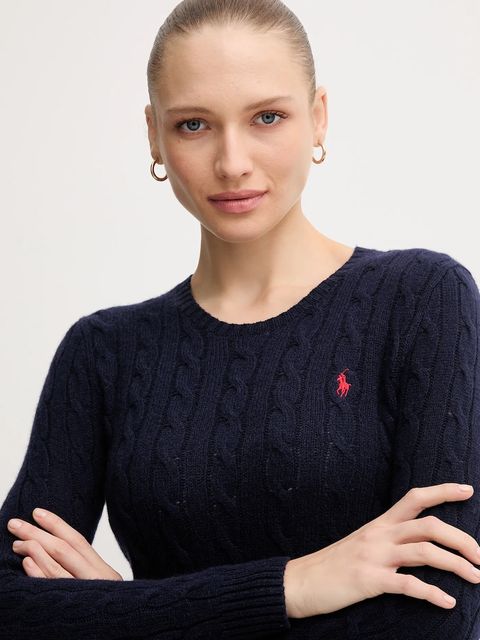 Polo Ralph Lauren sweter damski kolor granatowy lekki 211971865