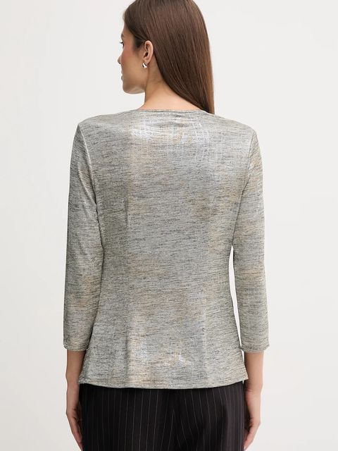 Joseph Ribkoff bluzka damska kolor srebrny melanżowa 253087