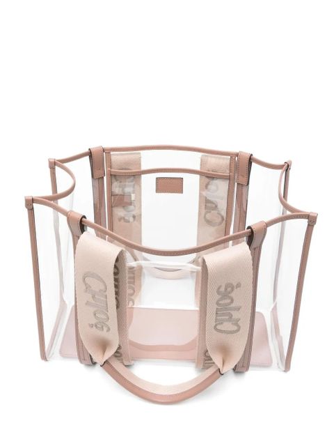 Chloé medium Woody tote bag - Pink