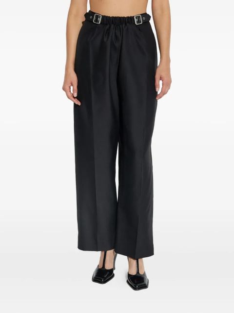 LOEWE belted elastic-waist trousers - Black - zdjęcie produktu nr 1