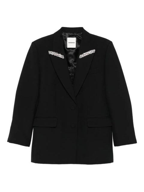 SANDRO crystal-embellished blazer - Black - zdjęcie produktu nr 1