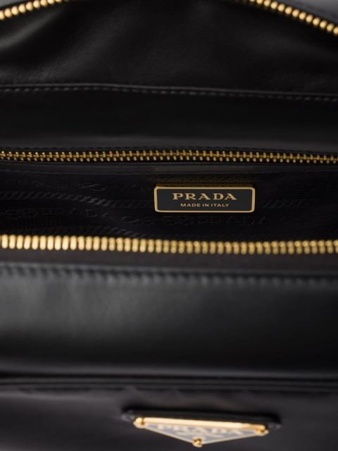 Prada medium re-nylon and leather tote bag - Black