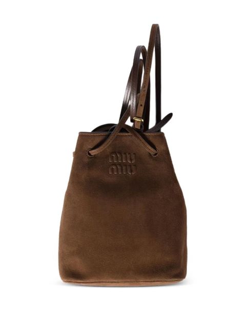 Miu Miu suede tote bag - Brown - zdjęcie produktu nr 1