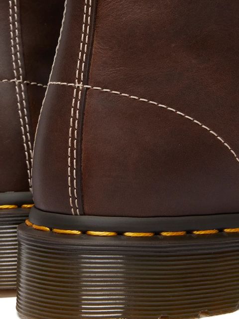 Dr. Martens workery skórzane 1460 Pascal damskie kolor brązowy na platformie DM42595200