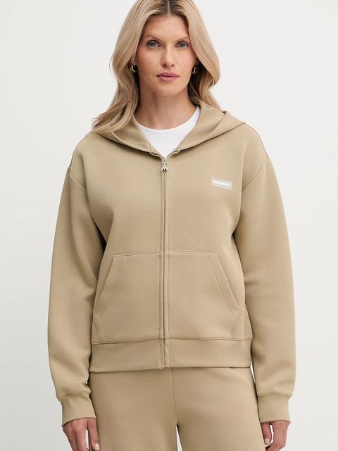 Patrizia Pepe bluza damska kolor beżowy z kapturem gładka 8M1707 J305 - zdjęcie produktu nr 1