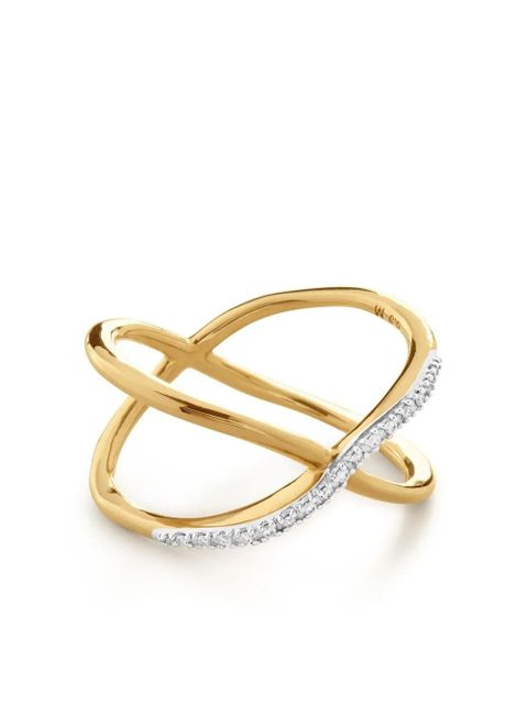 Monica Vinader Riva Diamond Kiss ring - Gold - zdjęcie produktu nr 1