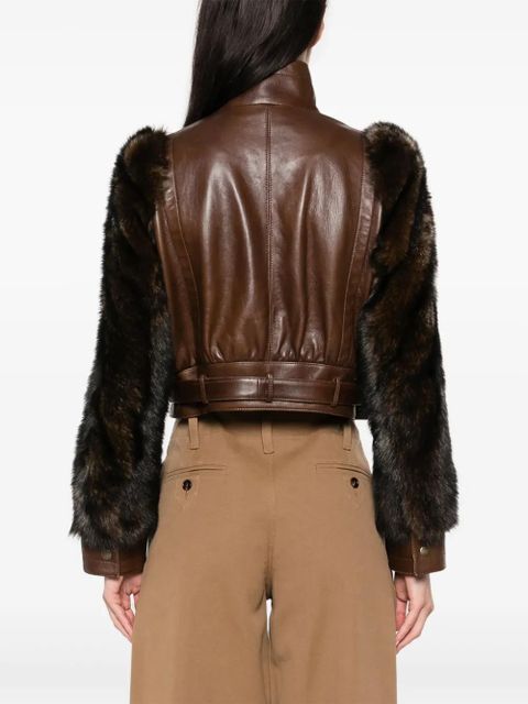 Chloé leather jacket - Brown