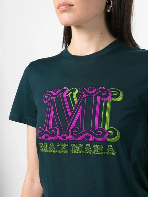 Max Mara logo-print cotton T-shirt - Green